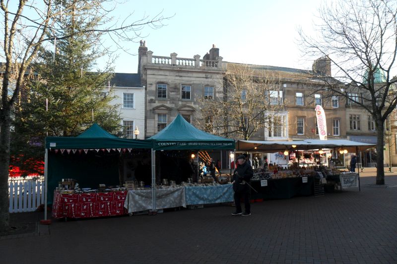 Carlisle market square christmas stalls dec 2016